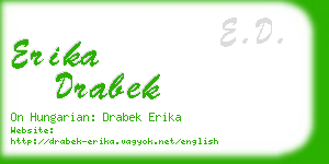 erika drabek business card